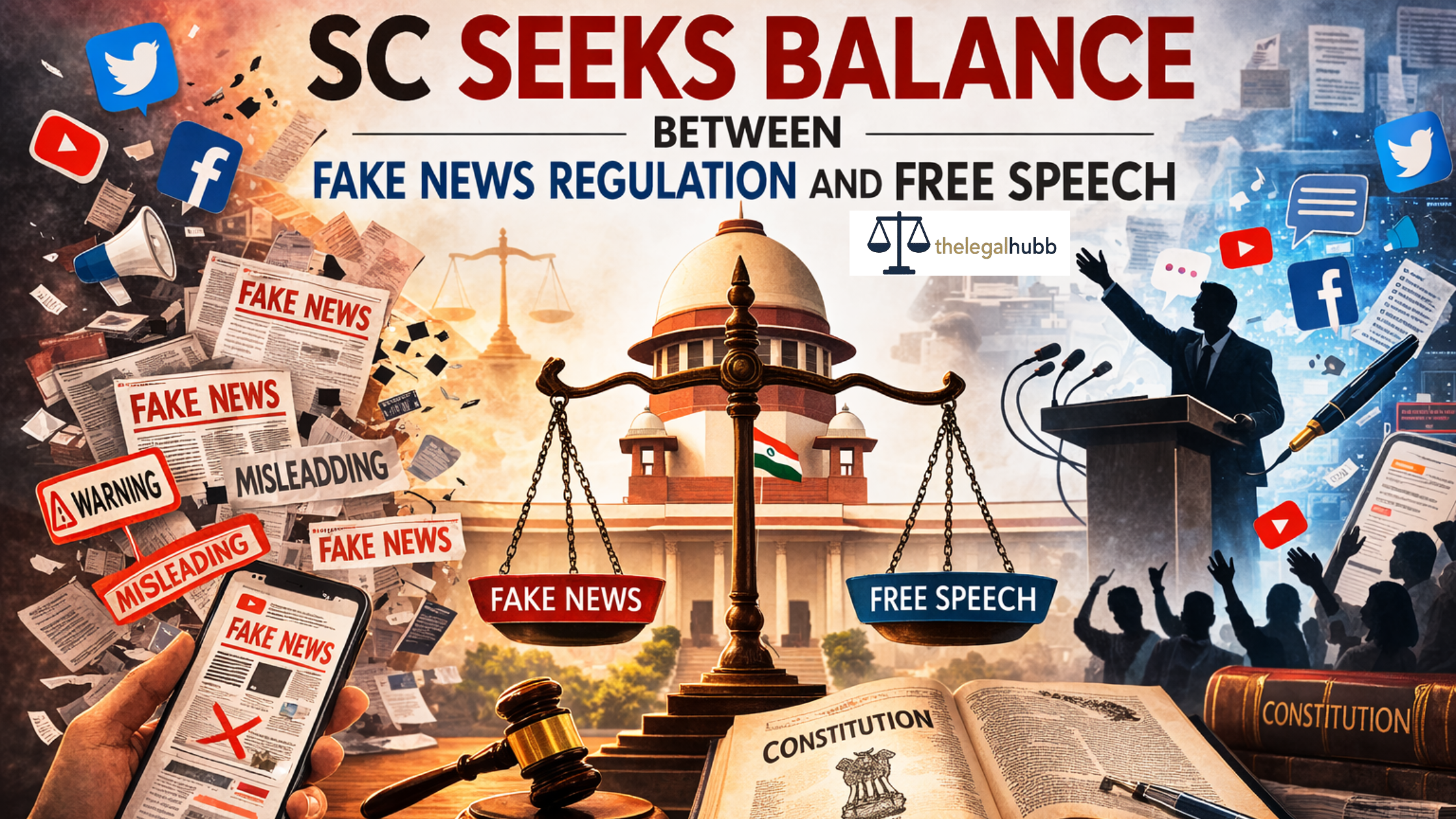 Read more about the article SC Seeks Balance: Fake News Regulation, Free Speech and the Indian Constitution