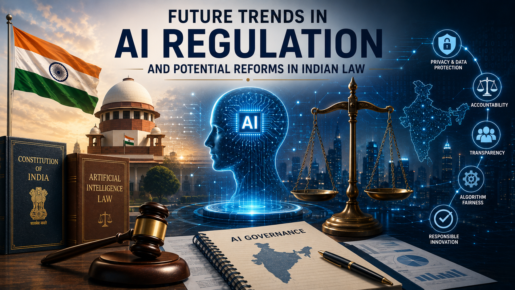 Read more about the article FUTURE TRENDS IN AI REGULATION AND POTENTIAL REFORMS IN INDIAN LAW
