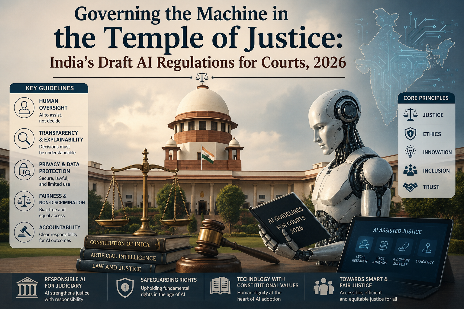Read more about the article Governing the Machine in the Temple of Justice: India’s Draft AI Regulations for Courts, 2026