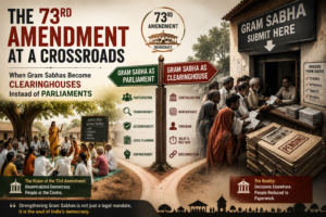 The 73rd Amendment at a Crossroads: When Gram Sabhas Become Clearinghouses Instead of Parliaments